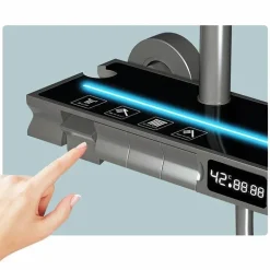 Nordic Piano Key Ambient Light Shower Set - Elegant LED Bathroom Lighting