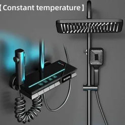 Nordic Piano Key Ambient Light Shower Set - Elegant LED Bathroom Lighting