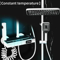 Nordic Piano Key Ambient Light Shower Set - Elegant LED Bathroom Lighting