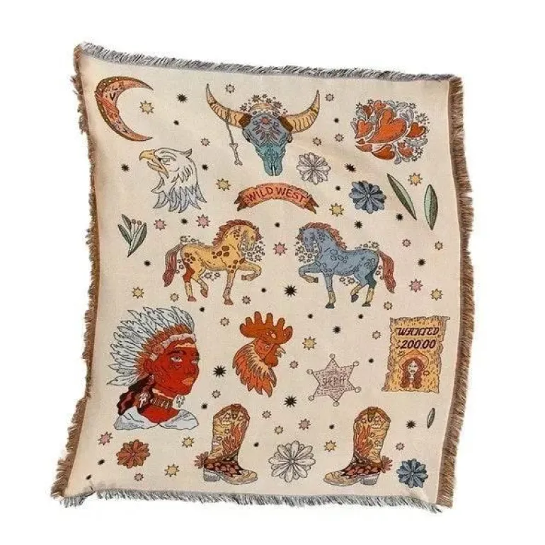 Nordic Star Decke - Sonnengott Picknickmatte Sofabezug