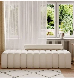 Nordic Style Ottoman Bench - Elegant Living Room Hallway Furniture