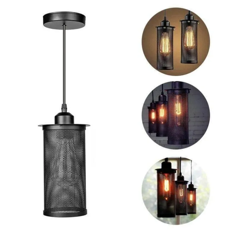 Nordic Vintage Iron Cage Lamp - Loft Style Lighting