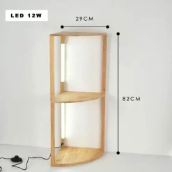 Nordic Wooden LED Shelf - Elegant Home Decor Display