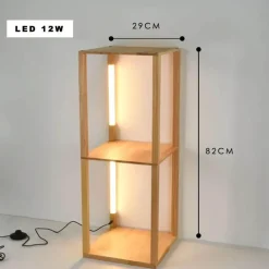 Nordic Wooden LED Shelf - Elegant Home Decor Display