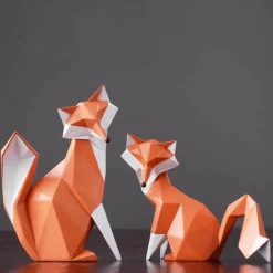 Nordische abstrakte Fuchsfiguren - Geometrisches Wohndekor