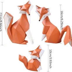 Nordische abstrakte Fuchsfiguren - Geometrisches Wohndekor
