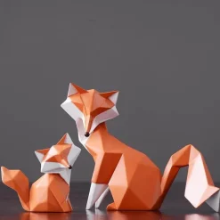 Nordische abstrakte Fuchsfiguren - Geometrisches Wohndekor