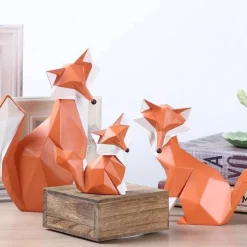 Nordische abstrakte Fuchsfiguren - Geometrisches Wohndekor
