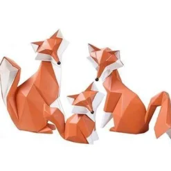 Nordische abstrakte Fuchsfiguren - Geometrisches Wohndekor