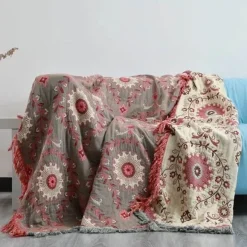 Nordische Baumwoll-Überwurfdecke – doppelseitiger Sofabezug und Tagesdecke