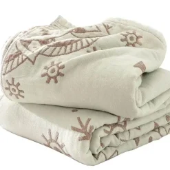 Nordische Baumwoll-Überwurfdecke – weiche und kühlende, klimatisierte Steppdecke für Betten und Sofas