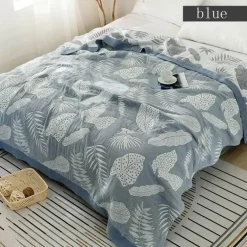 Nordische Baumwoll-Überwurfdecke – weiche und kühlende, klimatisierte Steppdecke für Betten und Sofas