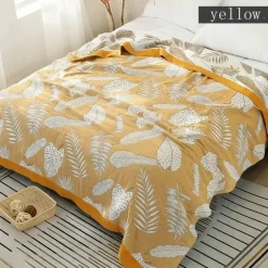 Nordische Baumwoll-Überwurfdecke – weiche und kühlende, klimatisierte Steppdecke für Betten und Sofas