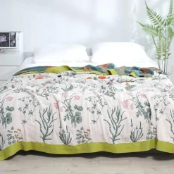 Nordische Baumwolldecke in Kingsize-Größe – weicher Boho-Überwurf für Bett und Sofa