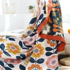 Nordische Baumwolldecke in Kingsize-Größe – weicher Boho-Überwurf für Bett und Sofa