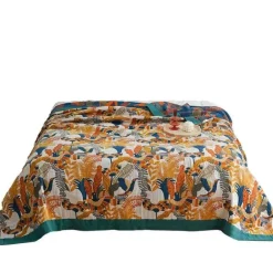 Nordische Baumwolldecke in Kingsize-Größe – weicher Boho-Überwurf für Bett und Sofa