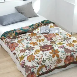Nordische Baumwolldecke in Kingsize-Größe – weicher Boho-Überwurf für Bett und Sofa