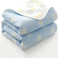 Nordische Baumwollgaze-Überwurfdecke - Weiche Cartoon-Tagesdecke für Betten und Sofas