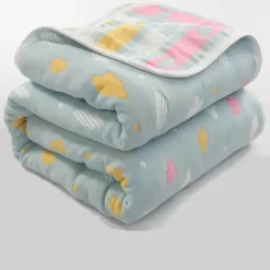 Nordische Baumwollgaze-Überwurfdecke - Weiche Cartoon-Tagesdecke für Betten und Sofas