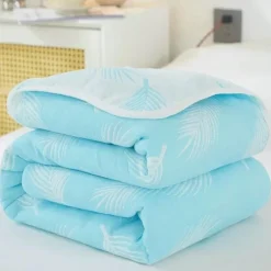 Nordische Baumwollgaze-Überwurfdecke - Weiche Cartoon-Tagesdecke für Betten und Sofas