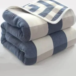 Nordische Baumwollgaze-Überwurfdecke - Weiche Cartoon-Tagesdecke für Betten und Sofas