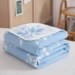 Nordische Baumwollgaze-Überwurfdecke - Weiche Cartoon-Tagesdecke für Betten und Sofas