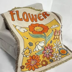 Nordische Überwurfdecke - Gemütliches Bohemian-Sofa und Picknickmatte