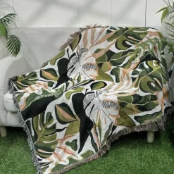 Nordische Überwurfdecke - Gemütliches Bohemian-Sofa und Picknickmatte
