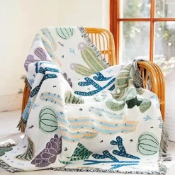 Nordische Überwurfdecke - Gemütliches Bohemian-Sofa und Picknickmatte