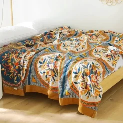 Nordische Überwurfdecke aus Baumwolle – weiche Gaze-Sofa-Tagesdecke