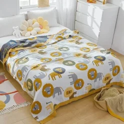 Nordische Überwurfdecke aus Baumwolle – weiche Gaze-Sofa-Tagesdecke