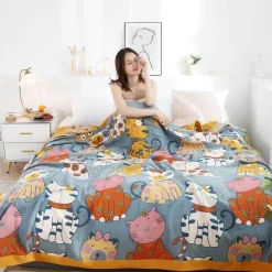 Nordische Überwurfdecke aus Baumwolle – weiche Gaze-Sofa-Tagesdecke