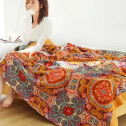 Nordische Überwurfdecke aus Baumwolle – weiche Gaze-Sofa-Tagesdecke