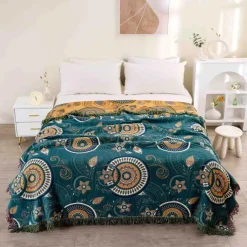 Nordische Überwurfdecke aus Baumwolle – weiche Gaze-Sofa-Tagesdecke