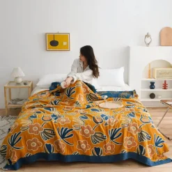 Nordische Überwurfdecke aus Baumwolle – weiche Gaze-Sofa-Tagesdecke