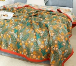 Nordische Überwurfdecke aus Baumwolle – weiche Gaze-Sofa-Tagesdecke