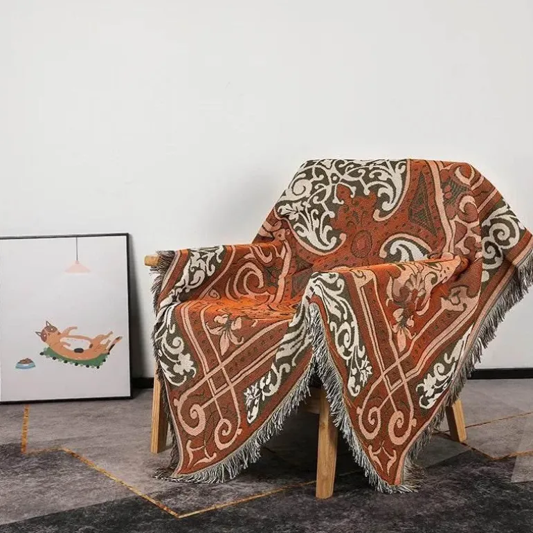 Nordische böhmische Decke – vielseitiger Bett-Sofa-Bezug, ethnisches Picknick, Camping, unverzichtbar