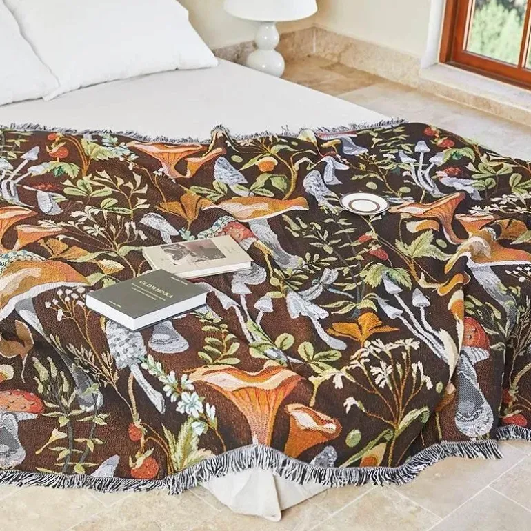 Nordische böhmische Decke – vielseitiger Bett-Sofa-Bezug, ethnisches Picknick, Camping, unverzichtbar