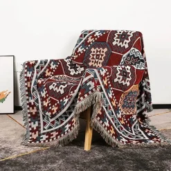 Nordische Boho-Überwurfdecke - Gemütliche Dekodecke