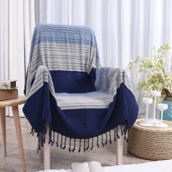 Nordische Boho-Überwurfdecke - Premium-Sofabezug im Retro-Karomuster