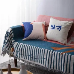 Nordische geometrische Überwurfdecke - Gemütliche moderne Wohndekoration