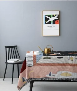 Nordische geometrische Überwurfdecke - Gemütliche moderne Wohndekoration