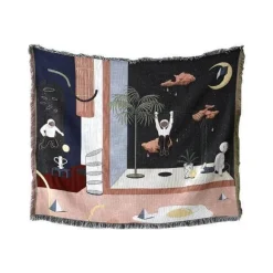 Nordische geometrische Überwurfdecke - Gemütliche moderne Wohndekoration