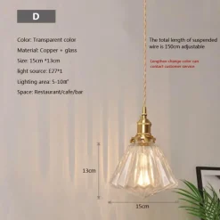 Nordische Glaspendelleuchte - Transparente Leuchte