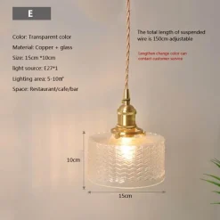 Nordische Glaspendelleuchte - Transparente Leuchte