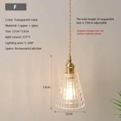 Nordische Glaspendelleuchte - Transparente Leuchte