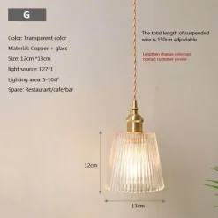 Nordische Glaspendelleuchte - Transparente Leuchte