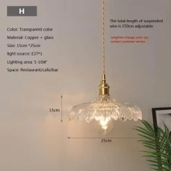 Nordische Glaspendelleuchte - Transparente Leuchte