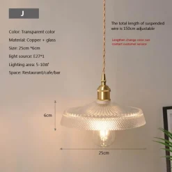 Nordische Glaspendelleuchte - Transparente Leuchte