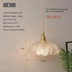 Nordische Glaspendelleuchte - Transparente Leuchte